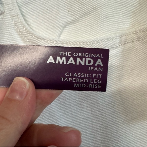 NWT Gloria Vanderbilt Amanda Jeans Classic fit Tapered leg Mid rise White - Picture 6 of 11